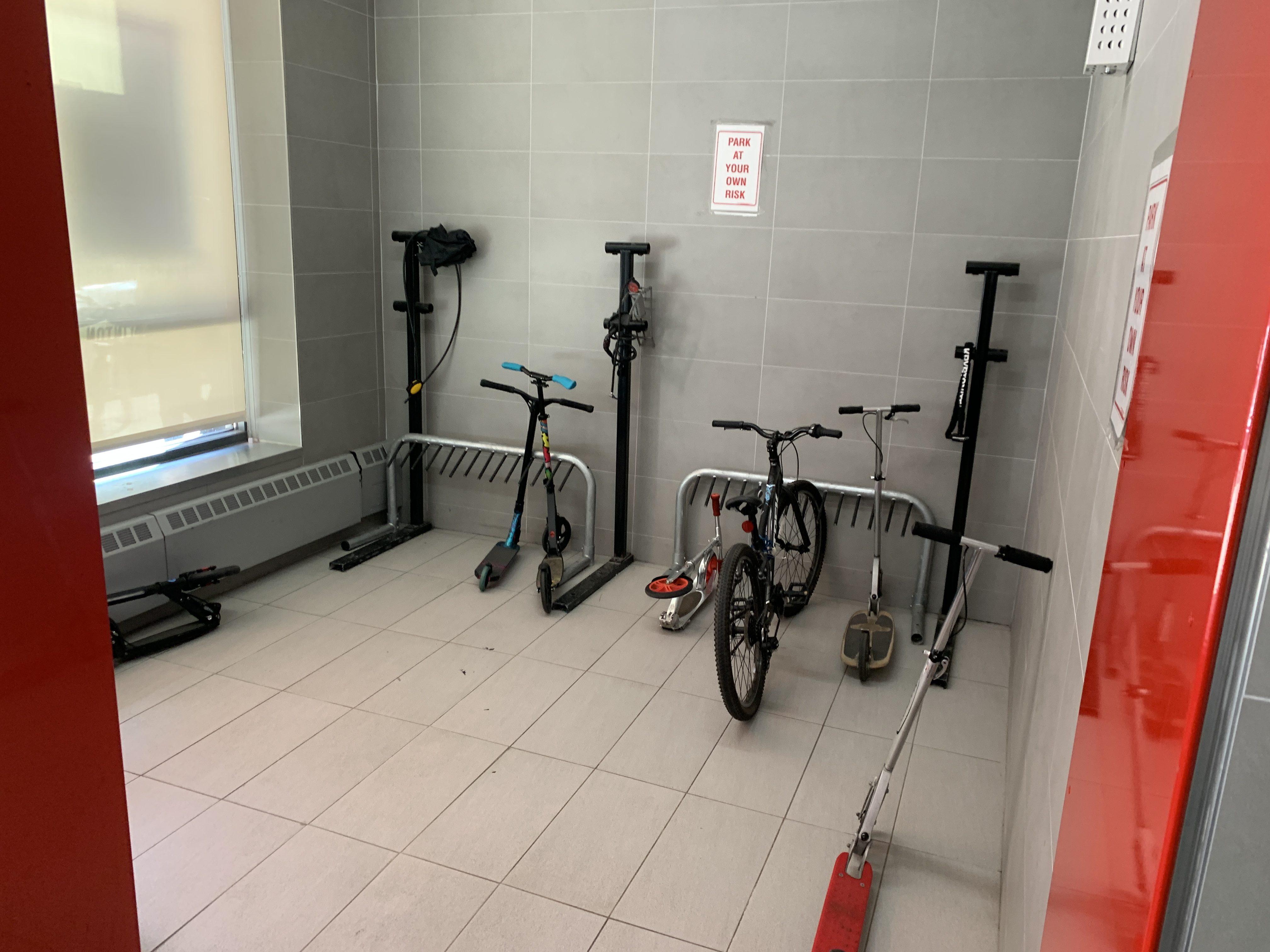 Even on a day when few students were present, the bike room is well used. Photo: Gersh Kuntzman