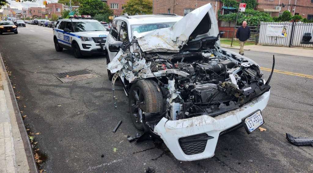 Totaled Jerk: Reckless Driver Swerves Around School Bus, Crashes in Queens
