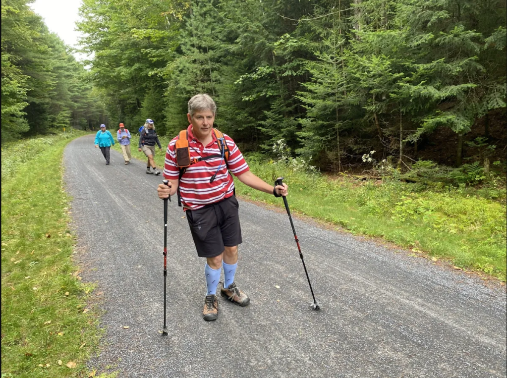 Saranac Lake man with cerebral palsy walks Adirondack Rail Trail, one step at a time